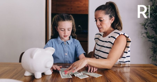 parent and child saving money